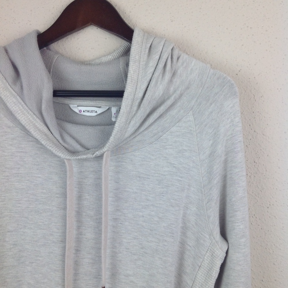 Athleta Grey Sweatshirt Hoodie Dress 158770